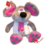 Plush Valentine`S Toy Mouse
